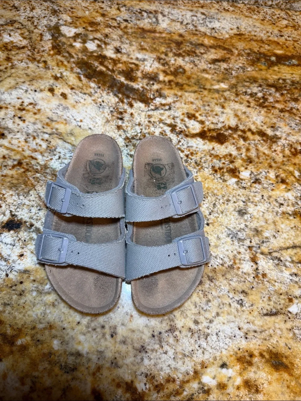 Birkenstock Kids Two-Strap Casual Sandals in Light Gray